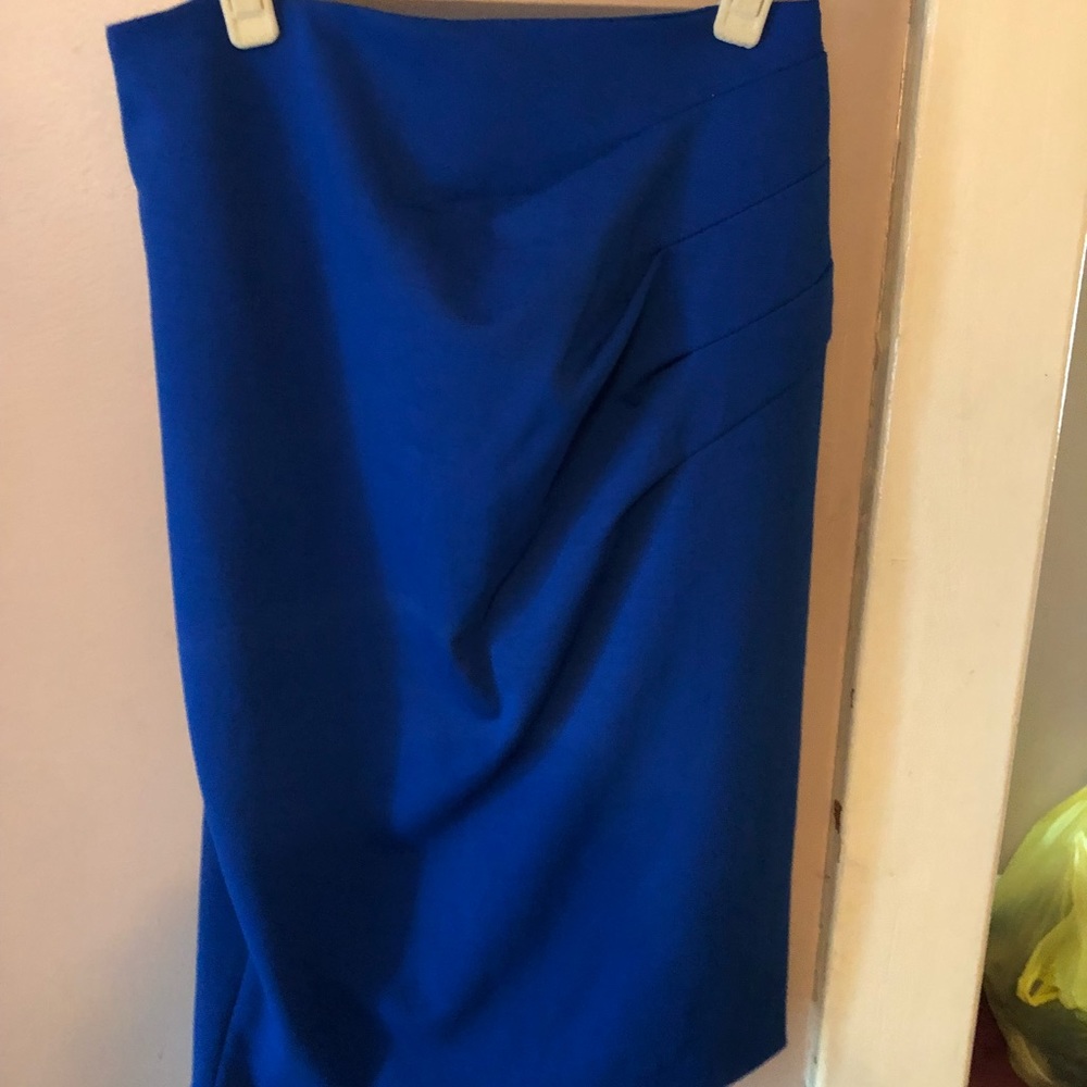 Blue pencil skirt